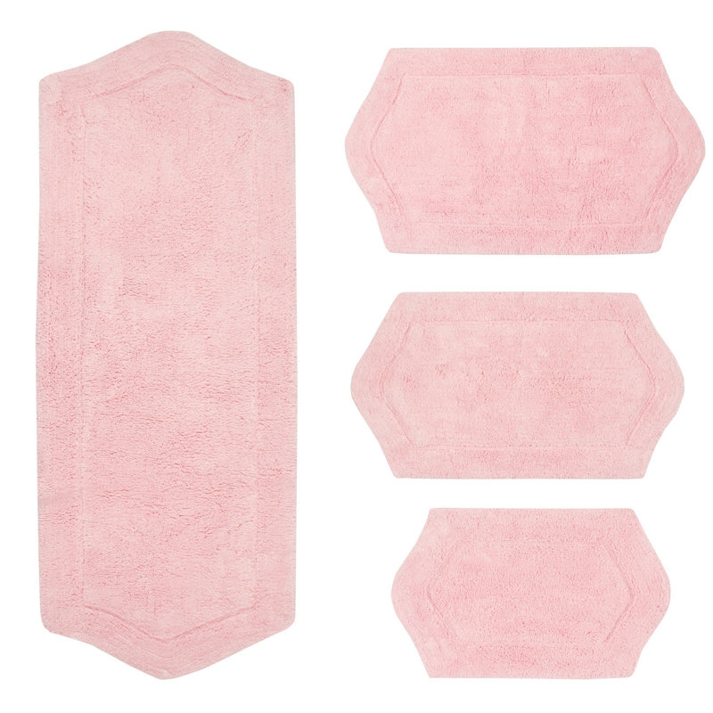 Tapis pour salle de bain Morissette, Rose