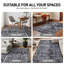 Tapis d'intérieur antidérapant à rayures anthracite, lavable à la machine-164460688