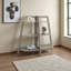Bibliothèque à six tablettes ouvertes Sabby avec finition en bois gris, H 46,82 po x l 50,87 po x P 15,29 po