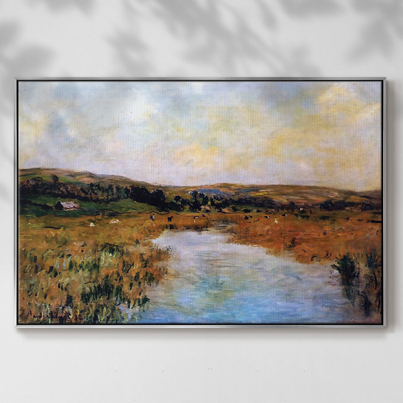 La vallée de la Scie à Pouville, 1882, H 27 po x l 41 po x P 2 po, Argent