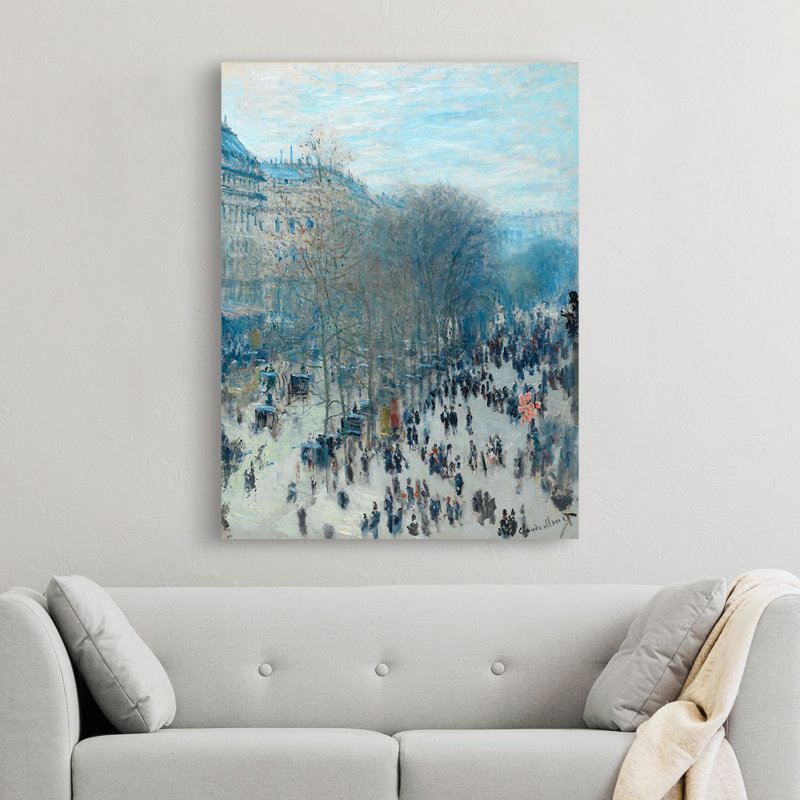 Boulevard Des Capucines by Claude Monet - Wrapped Canvas Art Prints, 100cm H x 70cm W x 4cm D