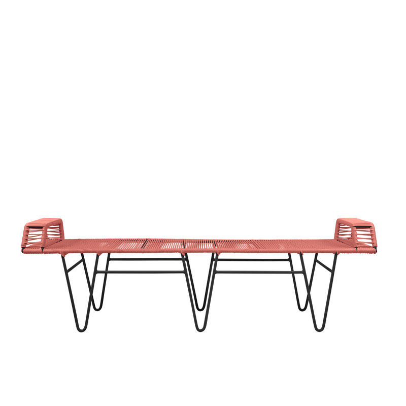 Banc d'intérieur / extérieur fait à la main Pelerin, Noir, Corail