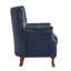 Fauteuil d'appoint Redi 29,5 po (75 cm) de largeur en cuir véritable avec dossier capitonné, idéal pour le salon, la chambre ou le bureau.-129161157