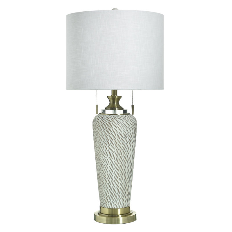 Lampe de table Tressa ivoire texturé