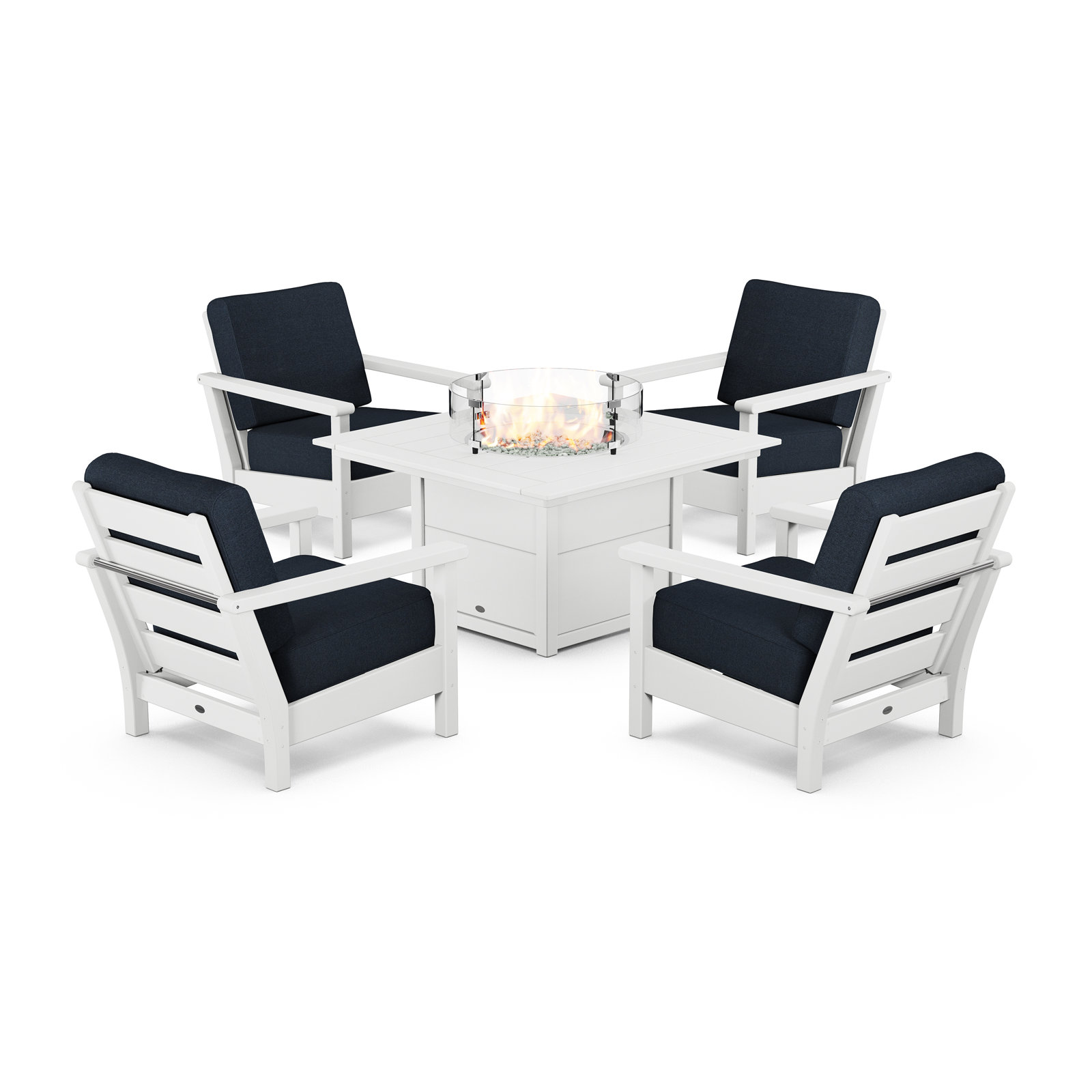 POLYWOOD® Harbour 4-Person Patio Seating Group, Marine Indigo Revolution®