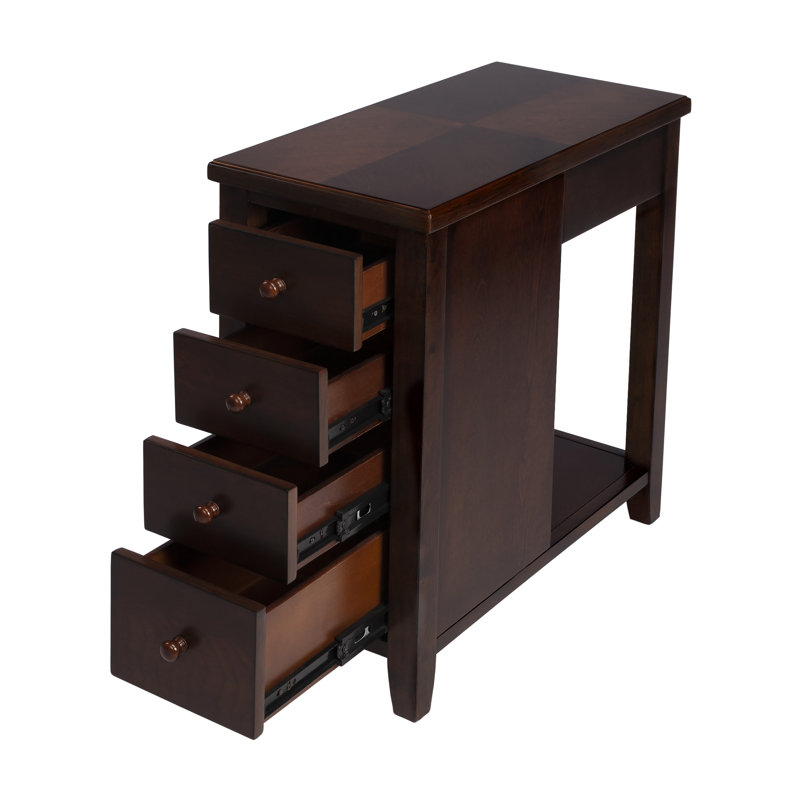 Kelton 4 Drawer Side Table, Cherry