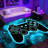 Modern Cool Tech Gaming Rug - Gamepad Controller Pattern Carpet For Boys Teens' Bedroom Living Room Leisure Space Decor