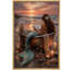 «Mermaid Reading in Bathaign Ocean Fantasy», reproduction d'art sur toile encadrée dans la chambre principale-133702891-133702893