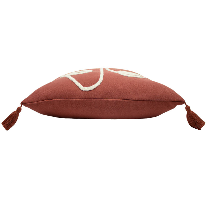 Uno Face Abstract Square Throw Cushion, Feathers