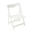 Chaise de table blanche pliable Hips White, avec 2 chaises et pliable rectangulaire blanche