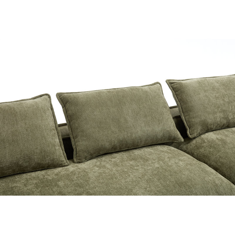 Canapé modulaire Modern, Tissu vert