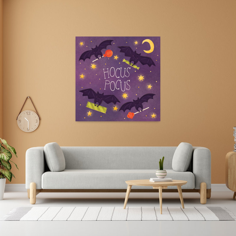 Contemporary Spooky Pals V With Bat Bats Art, 48" H x 48" W