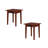 Solid Wood End Table Set Built-In Outlets