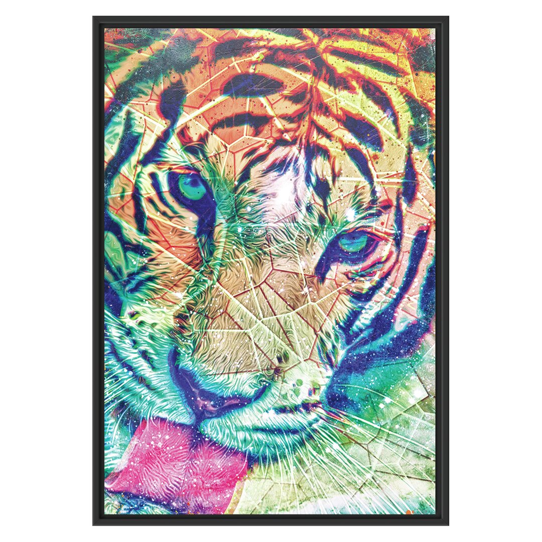 Gerahmtes Wandbild Tigers-vibe black