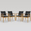 Chaise avec accoudoirs avec accoudoirs et pieds en bois massif Modern