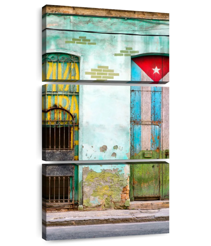 Old Havana Facade, 80" H x 39" W