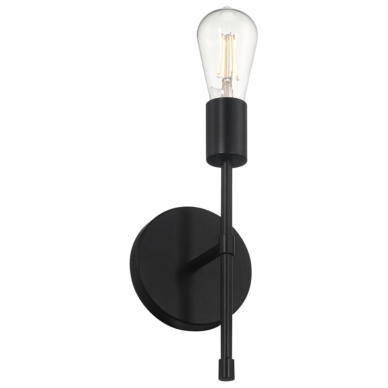 Applique murale 1 lumière DEL Cheryl, Noir mat
