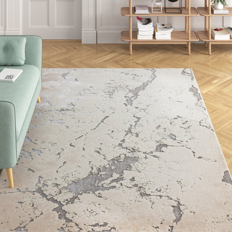 Aurora AU03 Solar Metallic Beige/Silver Area Rug, Rectangle 200 x 290cm