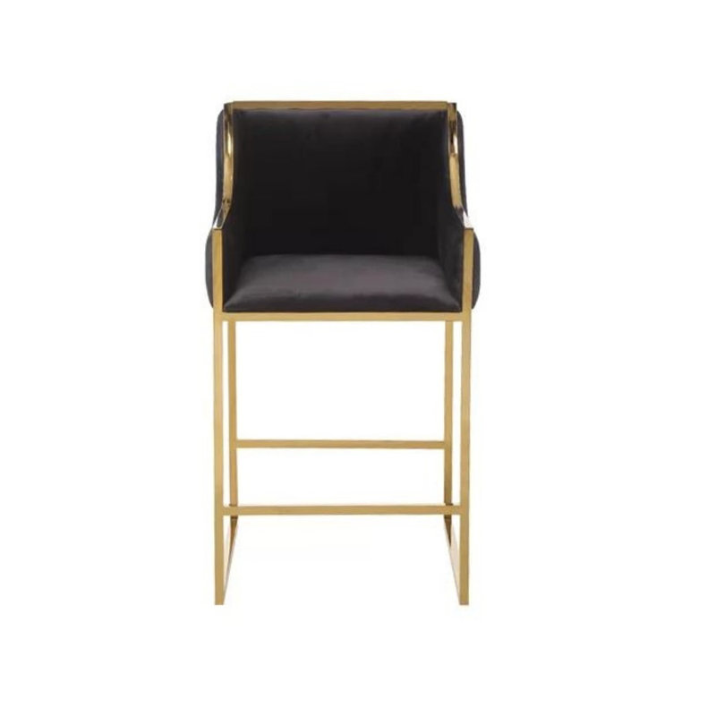 Ivanne Upholstered Counter Stool with Metal Frame