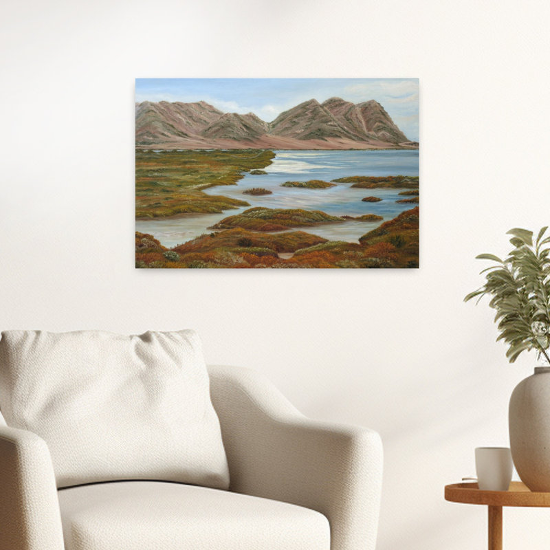 Autumn Mountain Wetlands 1 Piece Wrapped Canvas Wall Art, 60.96 cm H x 40.64 cm W
