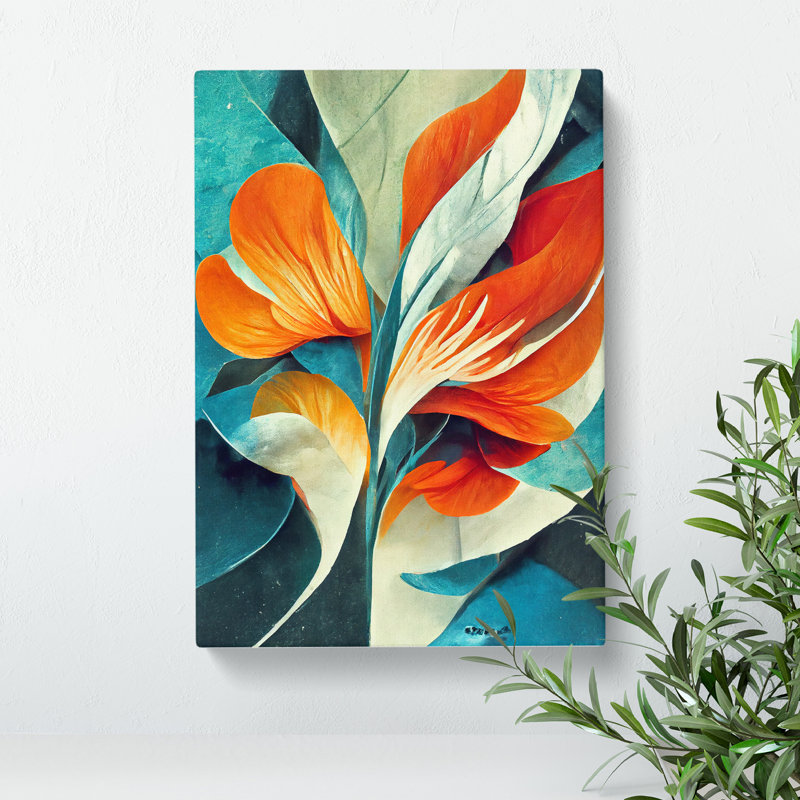 Abstract Floral No.4 - Wrapped Canvas, 50cm H x 35cm W x 3cm D