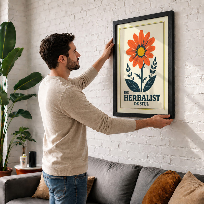 The Herbalist De Stil Botanical - Print, Black, A4 - 29.7 x 21.0 cm
