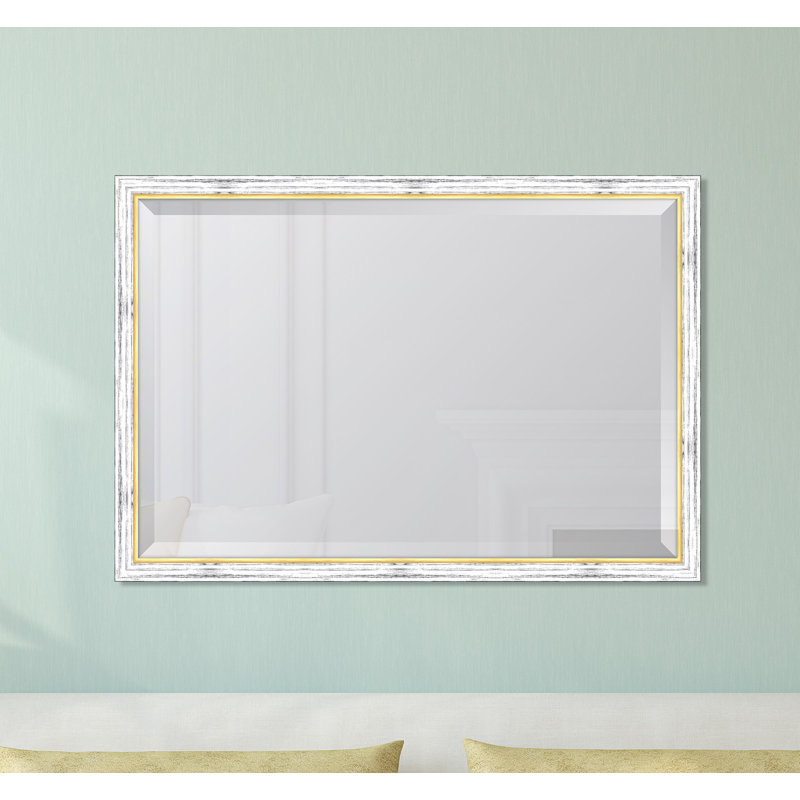 Miroir d'appoint Agaran, Blanc / or