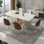 Light luxury rectangular dining table set