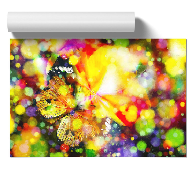 Butterfly Painting - Frameless Print, 42cm H x 59cm W x 0.1cm D