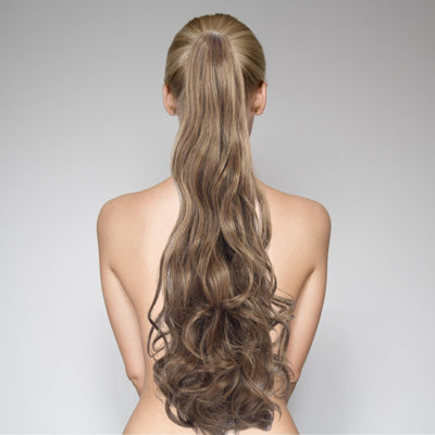 p onytail Pinched Ponytail Wig With Long Curly Hair