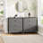 27.5" Wide Fluted 3 Drawer Dresser Nightstand for Bedroom, Modern Wood Chest of Drawers Storage Cabinet-1614517746