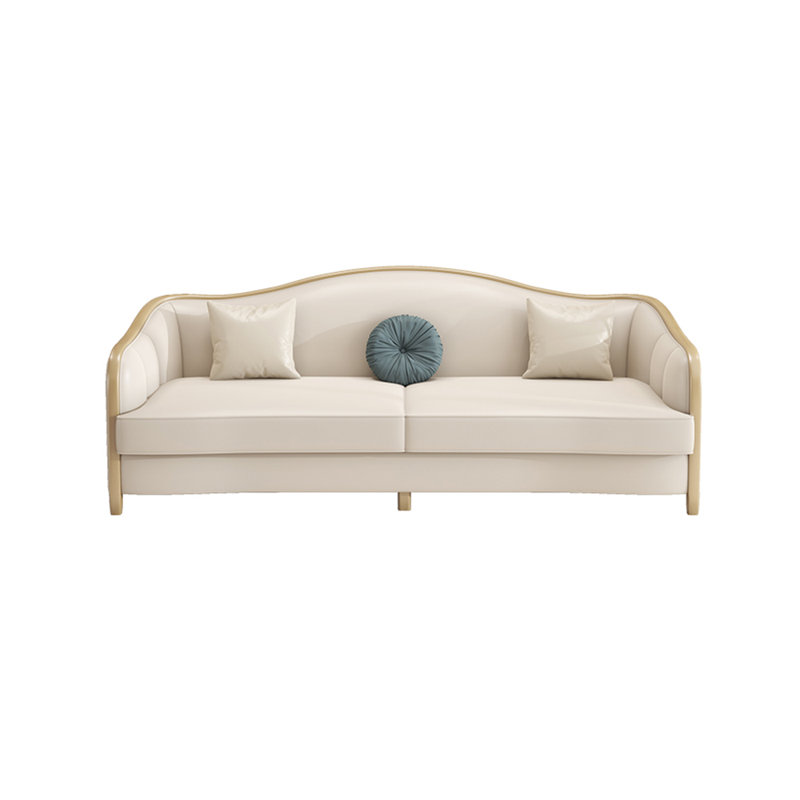 Canapé en cuir véritable 86,61 po Taysha