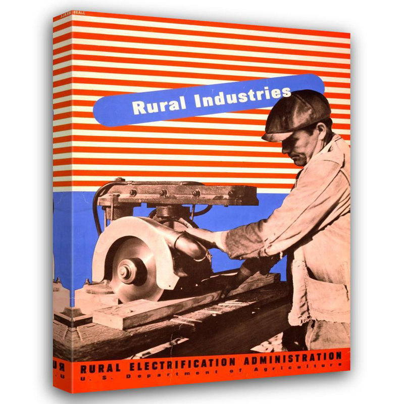 "Rurale Industries Electrification Administration, U.S.Department of Farm" par Lester Beall - Art mural sur toile tendue