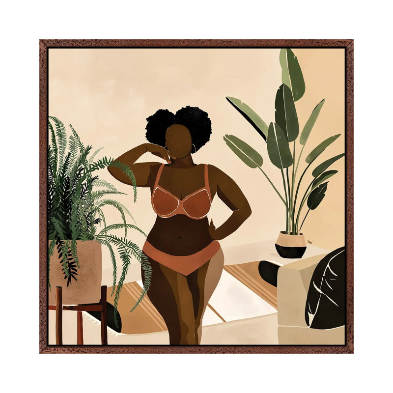 Amber 1 Piece Wrapped Canvas Wall Art, 66.04 cm H x 66.04 cm W, Classic Brown Wood Framed Canvas