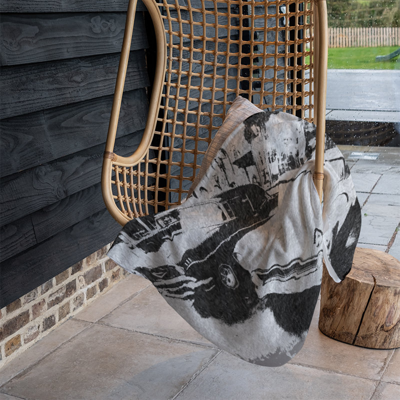 Resendiz Quilted Throw Blanket, Silver