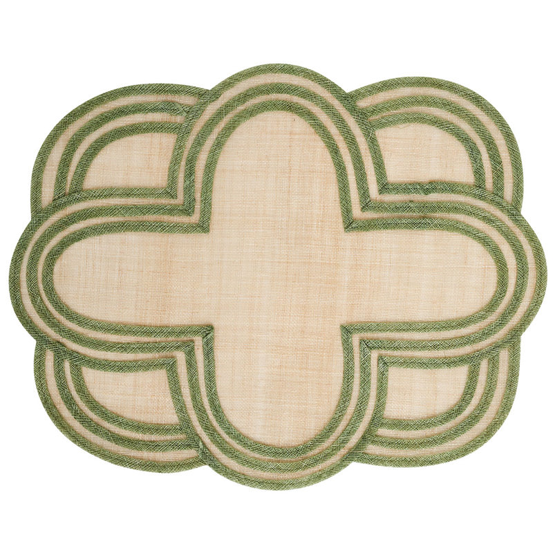 Scallop Stripe Placemat, Seagrass