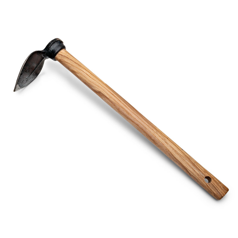 Outil de jardin Hoe - Houe de jardin en acier en forme de feuille de 16,5 po avec poignée en bois de frêne européen - Outils de jardinage polyvalents pour le désherbage, le creusage et l'ameublement du sol par Kings County Tools