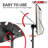 5 Core Music Stand 2 in 1 Height Adjustable Heavy Duty Sheet Music Stands w Detachable Mic Holder