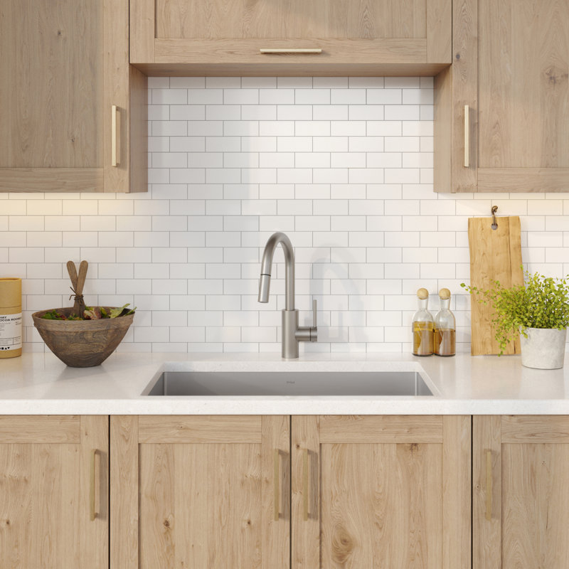 KRAUS Oletto Single Handle Pull Down Kitchen Faucet with QuickDock Top Mount Installation Assembly, Spot Free Stainless