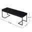 Banc rembourré à losanges, noir et bronze, lignes droites pour un look moderne, structure ouverte, structure en fer avec finition lisse, rembourrage en mousse, revêtement en velours, profondeur 45 po, largeur 15,15 po, hauteur 18,52 po