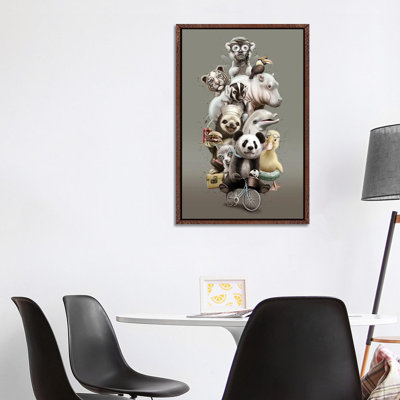 Zoo 1 Piece Single Picture Frame and Floater Frame Wall Art on Canvas