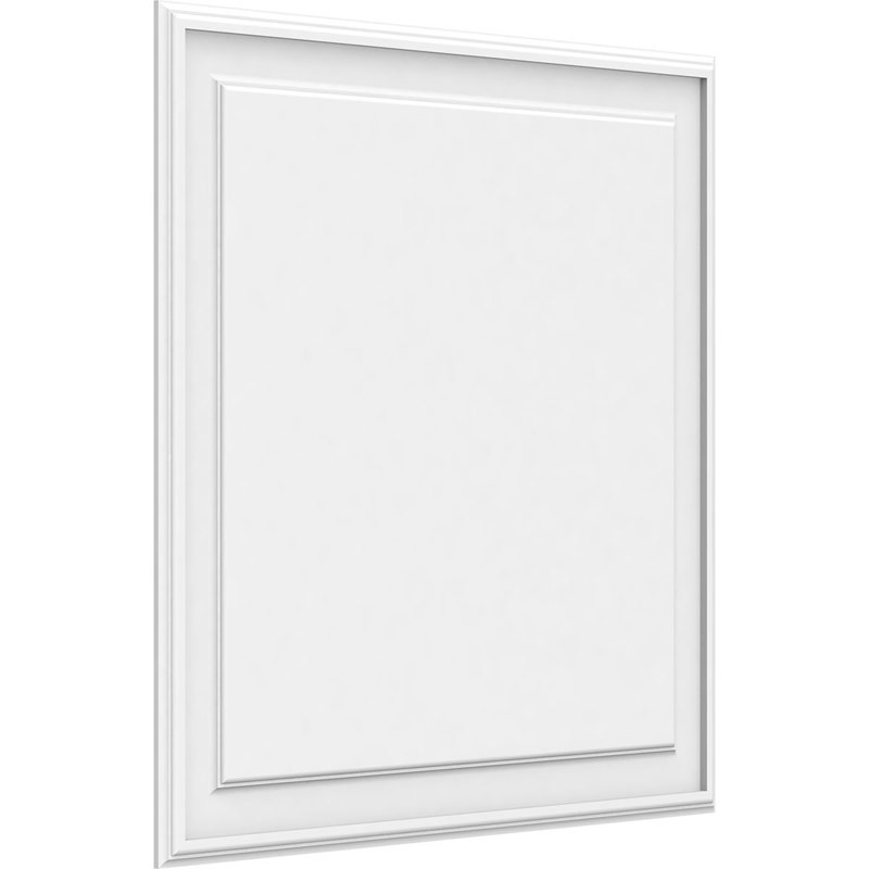 Panneau mural surélevé en PVC blanc Legacy, H 32 po x l 32 po x P 0,63 po