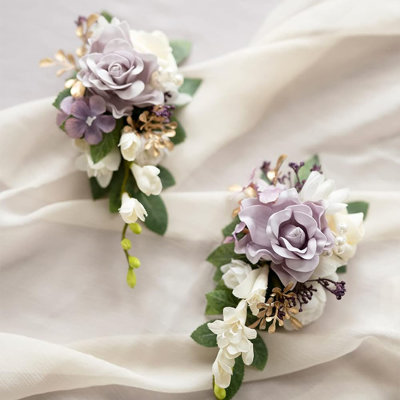 2 pièces fleurs de mariage, fleurs artificielles