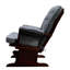 Fauteuil coulissant gris en microfibre gris et bois confortable au fini cerisier intrigant