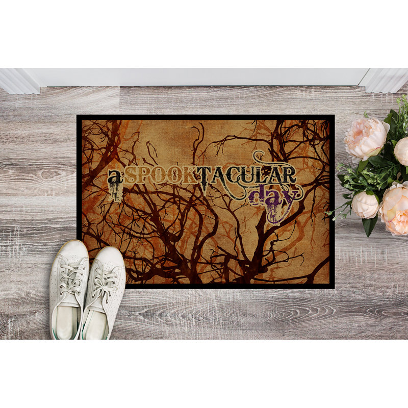 Tapis de porte intérieur anti-dérapant macabre tacular day halloween, Rectangle 2 pi x 3 pi
