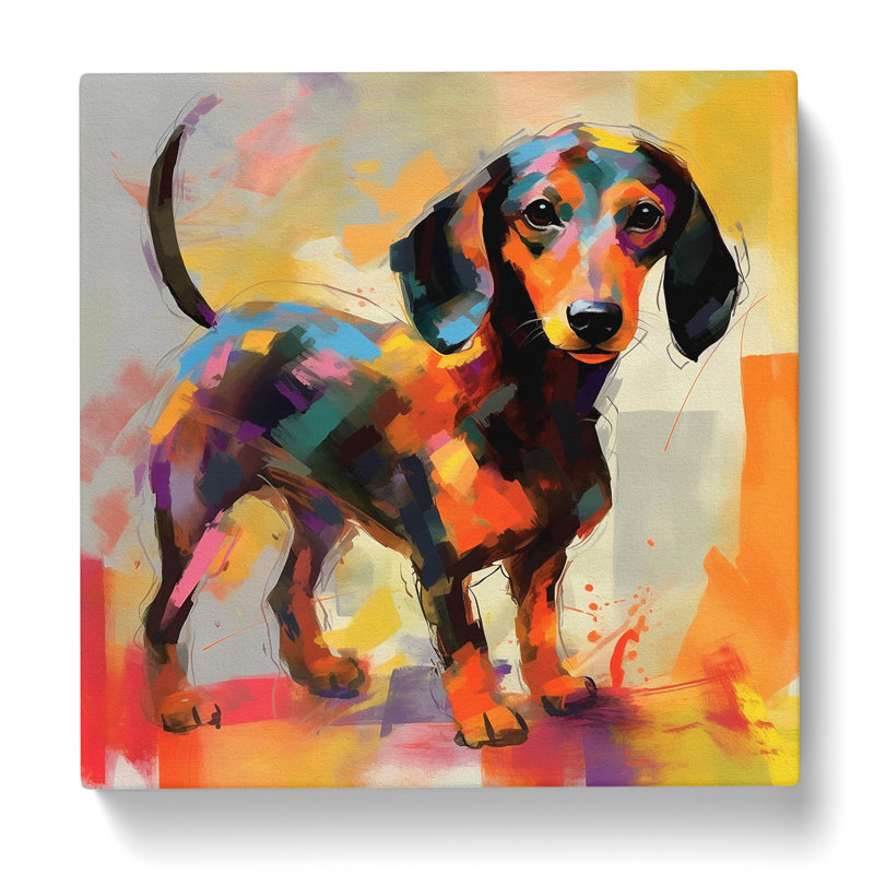 Dachsund Abstract Expressionism - Print