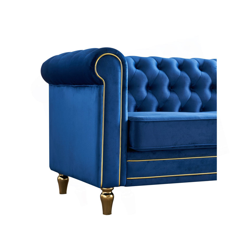 Canapé Chesterfield en velours 84,65 po