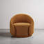 Fauteuil demi-tonneau pivotant rembourré Aunna-187769676