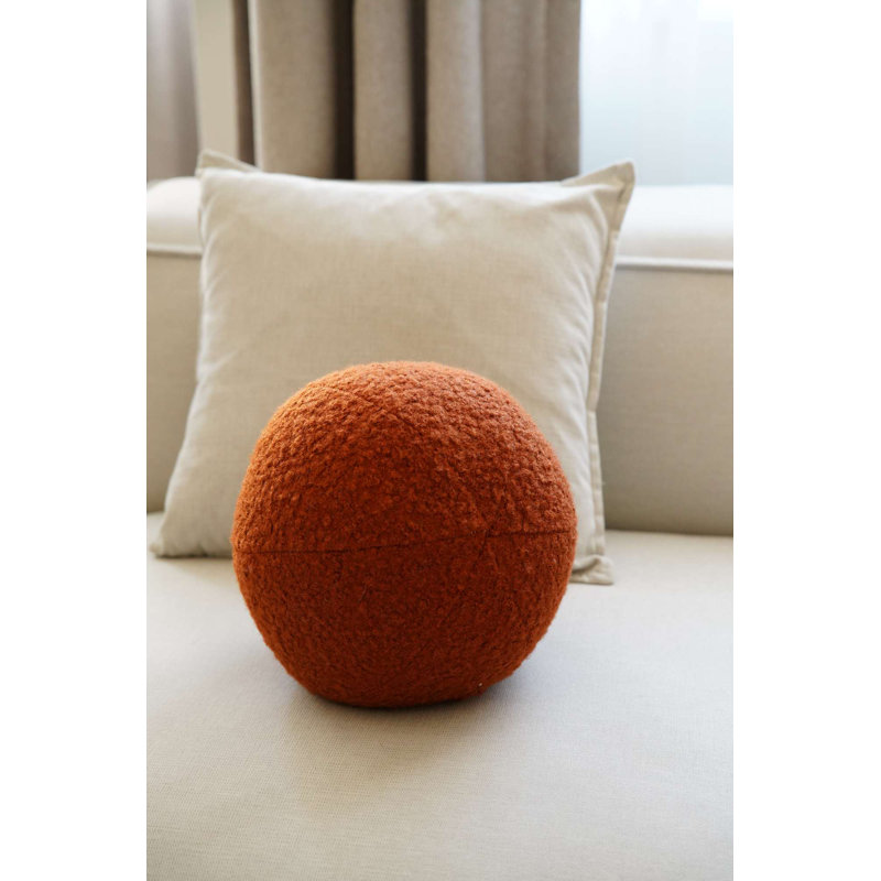 Eco-Friendly Cushion, Brick Color, 9.8 x 9.8 x 9.8 Inches | 75% Recycled Polyester & 25% Polyester with Silicone Filling | Machine Washable at 68°F | Perfect for Home Decor & Comfort in Living Spaces
