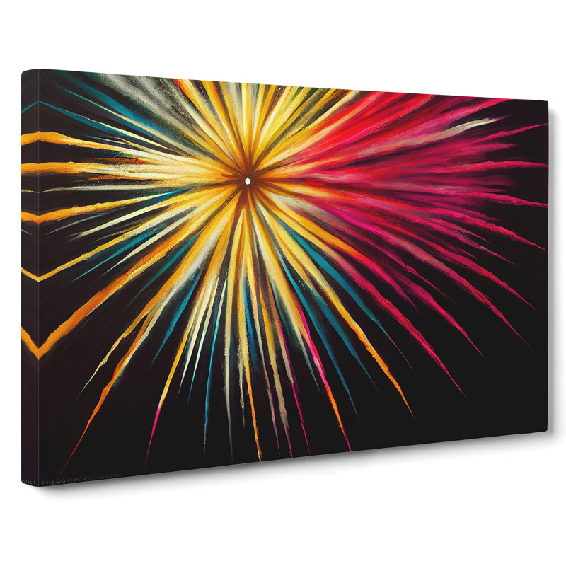Euphoric Fireworks - Wrapped Canvas, 50cm H x 76cm W x 3cm D